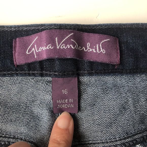 Gloria Vanderbilt Women's Amanda Jeans Blue Size 16 Short - Picture 4 of 16